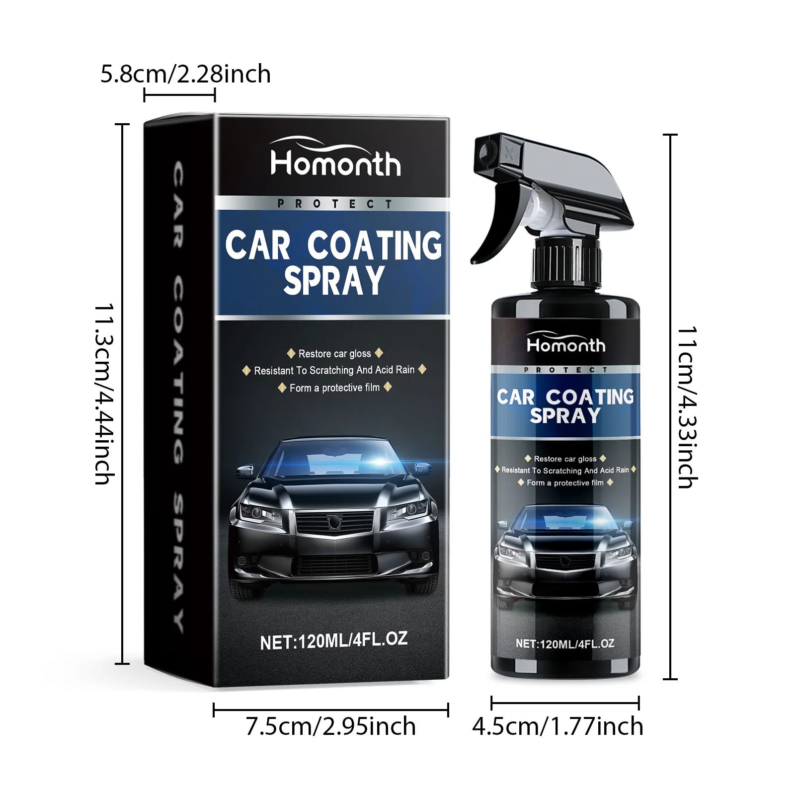 Car coating spray Ceramic for Car Paint Protection & Scratch Repair Stain Remover Scratch-Resistant Renewal Polish 169 g