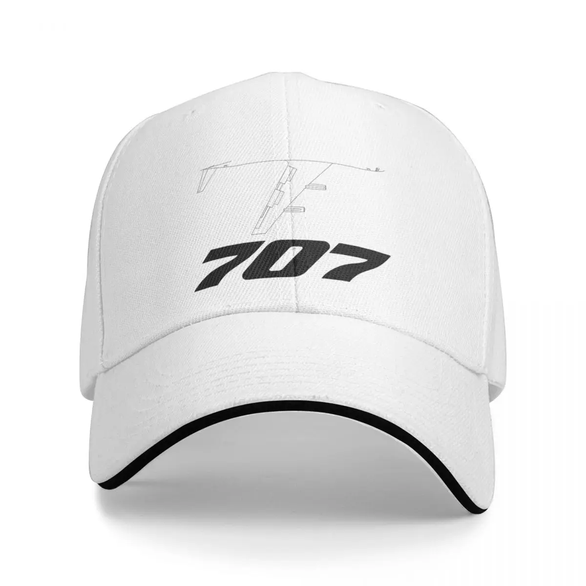 

Boeing 707 Classic Drawing Top View Cap Baseball Cap streetwear trucker cap hat man luxury Men's hat Women's