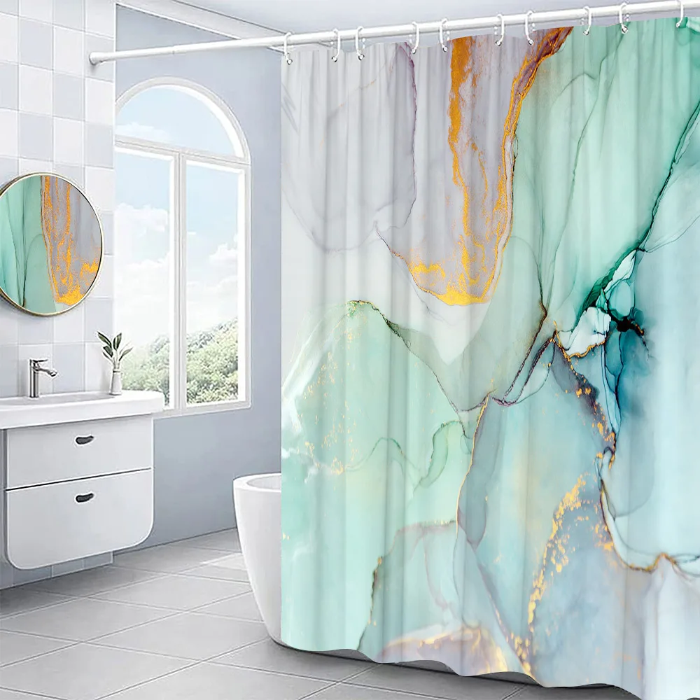 Bathroom Curtains Green Marble Shower Curtain Woods Bathroom Green Shower Aliexpress