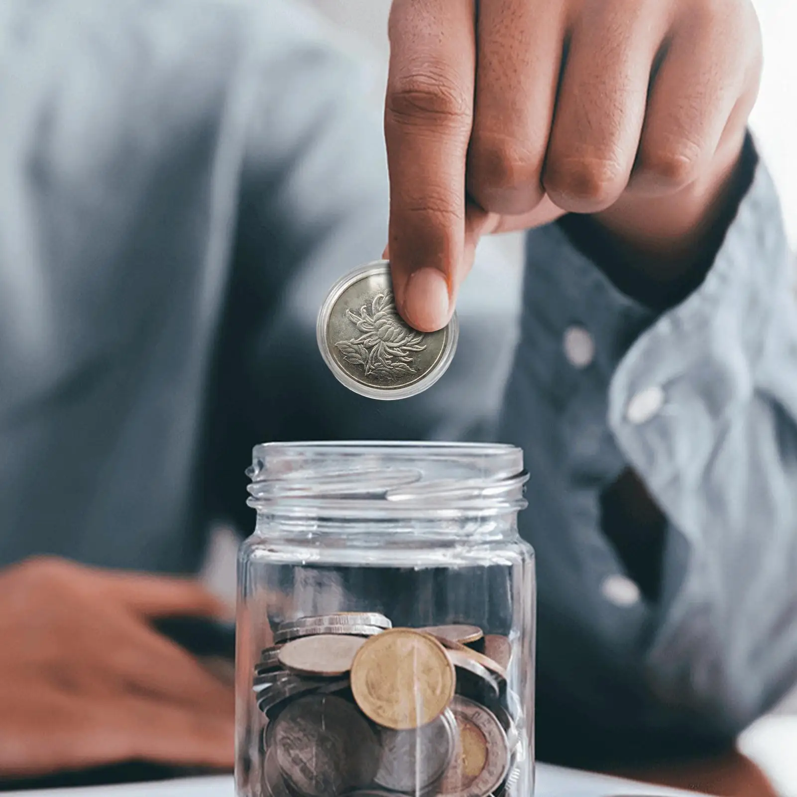 Coin Cases Coin Storage Box Transparent Portable Containers 5 Pieces Small Items Money Jewelry Savings For Men Women Kids