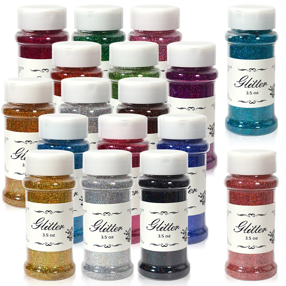

1Bottle Holographic Nail Art Glitter Powder Sparkly Laser Gold Silver Chrome Bulk Fine Dust Charms Nail Supplies Professionals