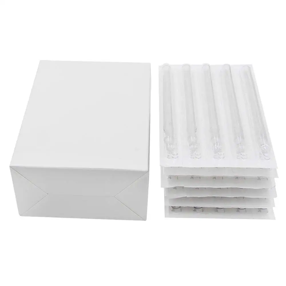 Tattoo Microblading Needles Tattoo Tips Disposable Plastic Long Tattoo Tips 50PCS