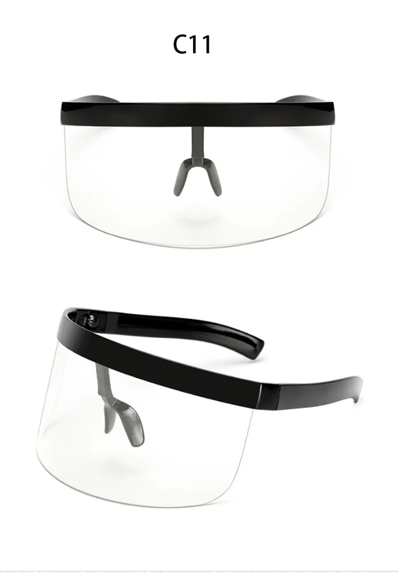 Designer Visor Sunglasses For Women And Men Large Half Frame_voghion.com