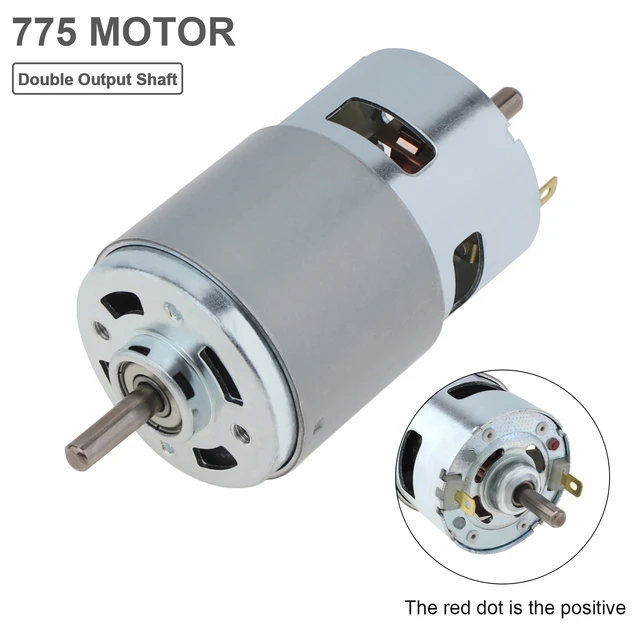 775 DC Motor 12V 24V Double Output Shaft Micro Motor Double Ball Bearing  for Power Tools DIY Toys Electronic Component Motor - AliExpress
