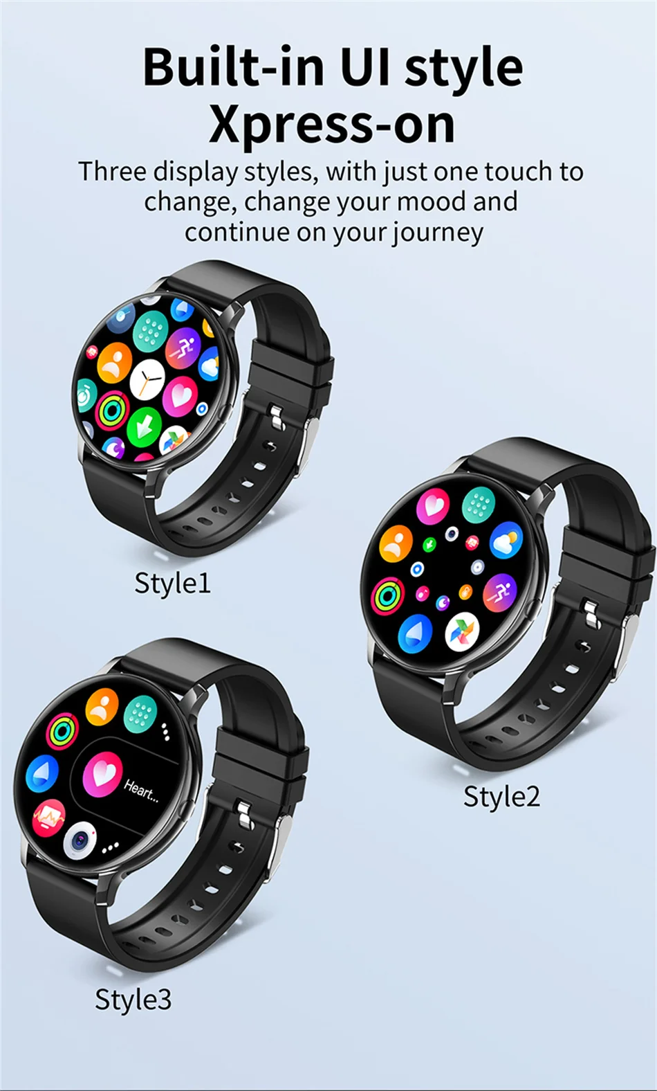 Nouveau AMOLED montre intelligente hommes 1000mAh grande capacité batterie lampe de poche