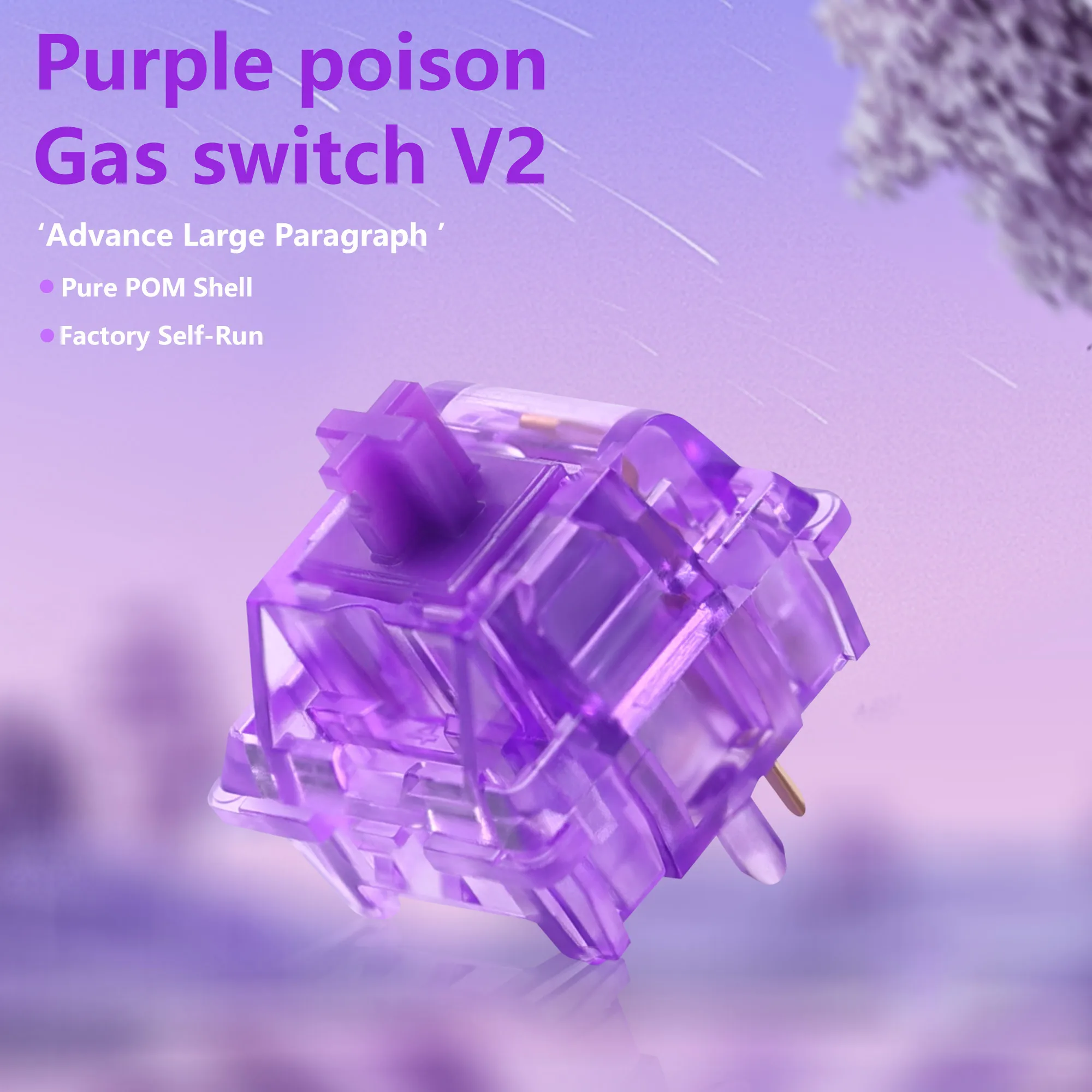Chosfox Purple Poison V2 Class HP Switch Mechanical Keyboard Beforehand Big Tactile Switch 5Pin Artificial /Pre Lubed Hot Swap 1