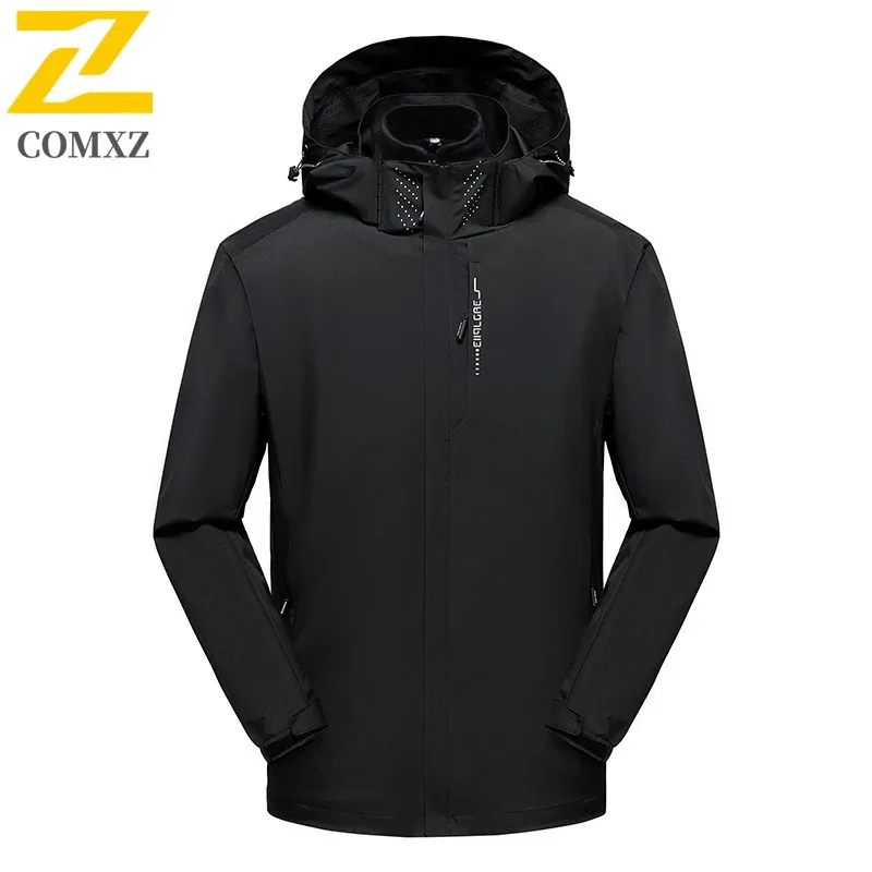COMXZ Outdoor Adventure Luxury Men Jacket Thick Warm Coat Trio Hooded Design Journey Cold Protection Winter New Apparel
