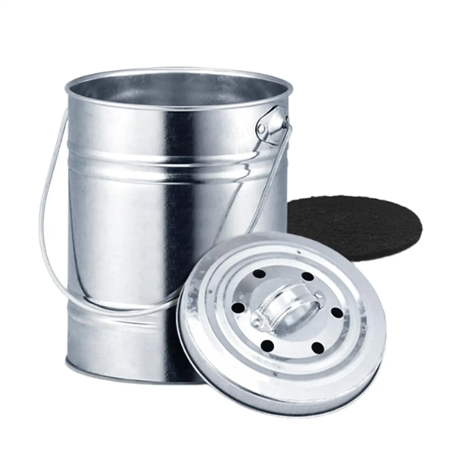 דלי קומפוסט ביתי נייד קל לניקוי בנפח 3 ליטר ללא ריח