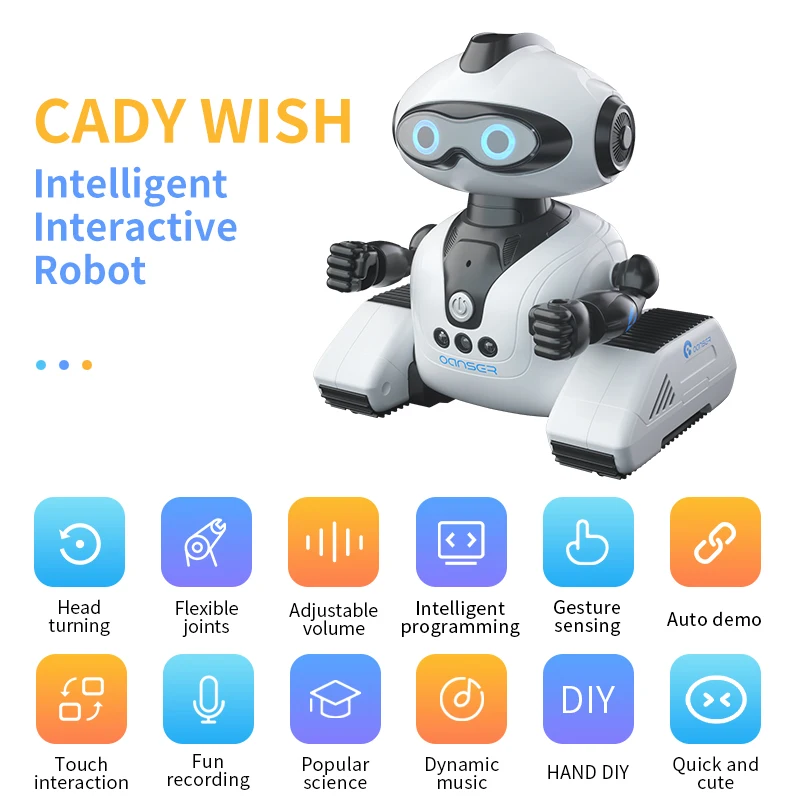 

Intelligent RC Robot Gesture Sensing DIY Programming Children Early Education Baby Toy With Storytelling, Song And Dance,Music