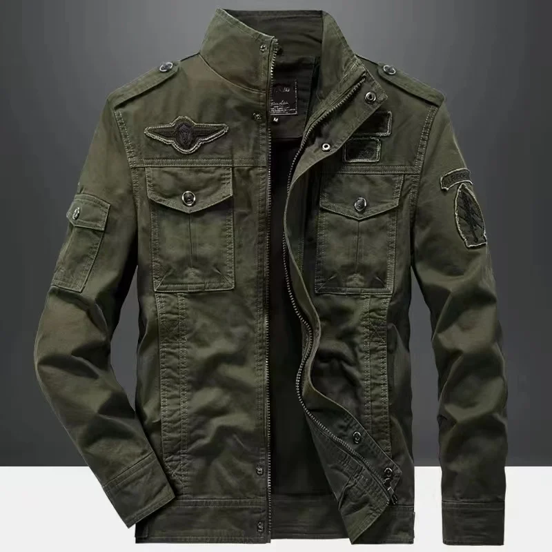 2023 New Casual Army Military Jacket Men Plus Size M-6XL