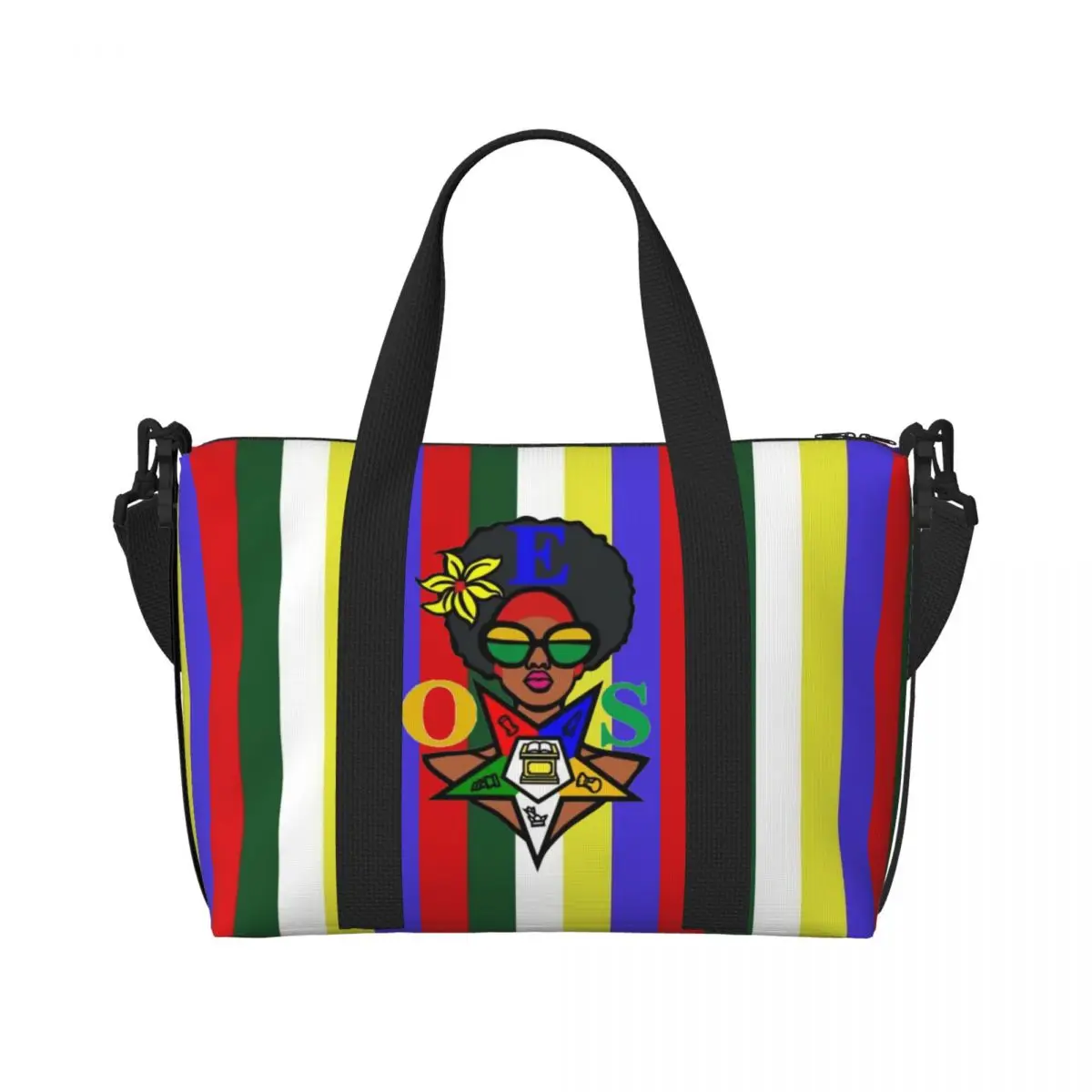 Order Of The Eastern Star Tote Bag Women Large Capacity Freemasonry Beach Gym Shoulder Travel Bag