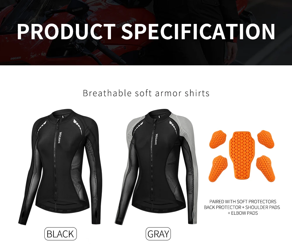 Motorcycle Body Armor Women Soft Armor Jacket Pants CE Approved