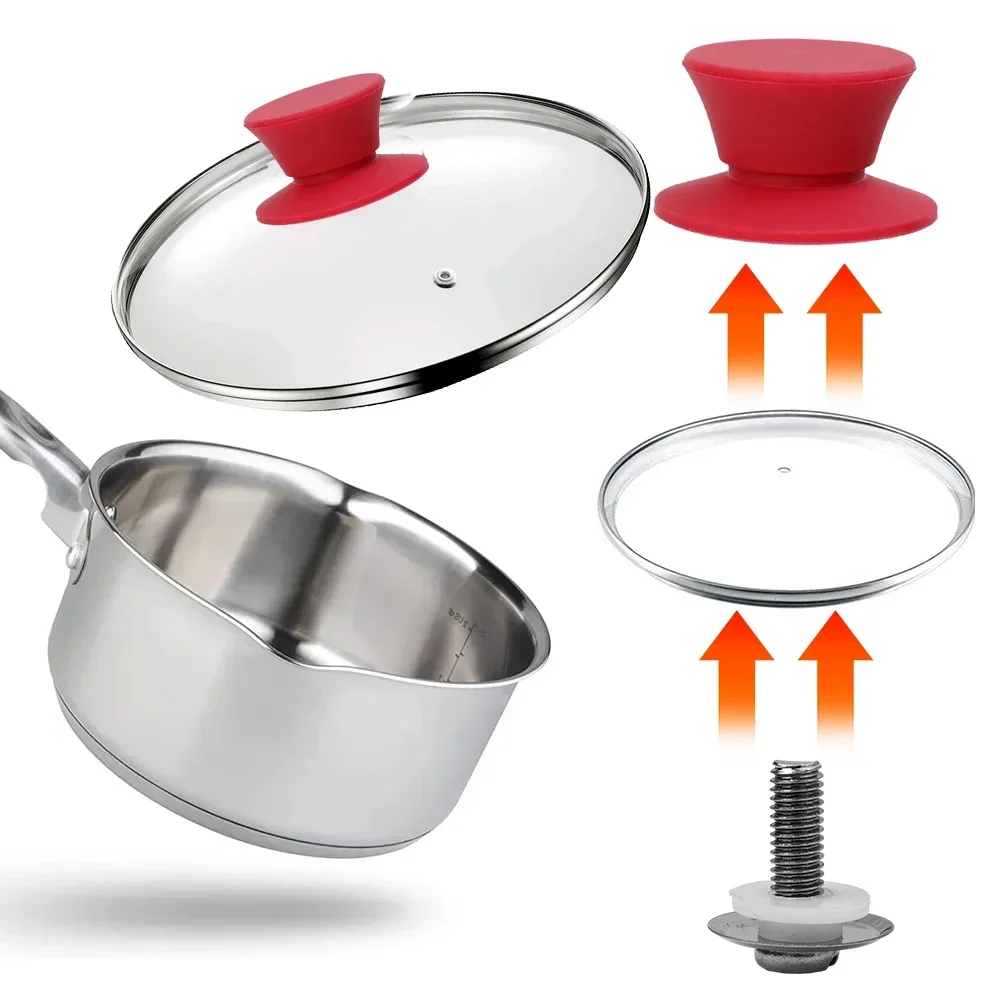 Pot Lid Top Bead Non-Slip Handle Replacement Pan Handle Kitchen Lid Knobs Silicone Heat Resistant Modern Simple Kitchenware Sets