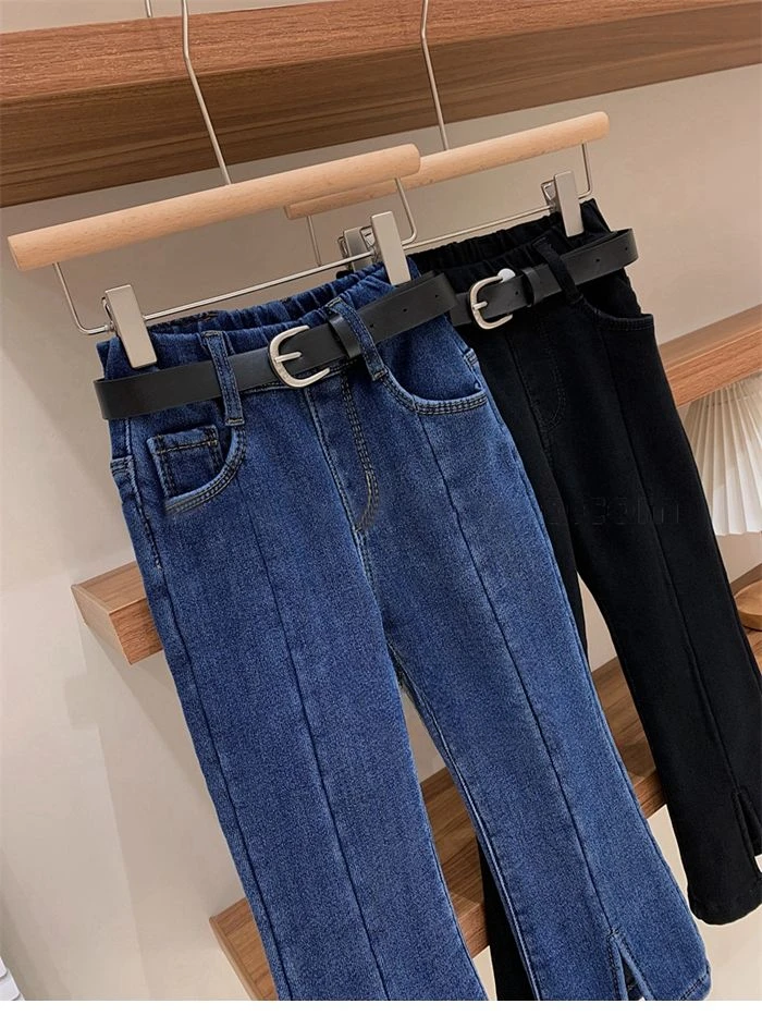 Girls Kids Denim Pants Spring Autumn Baby Children Jeans Long Pant Trousers Children Clothes 2-12T