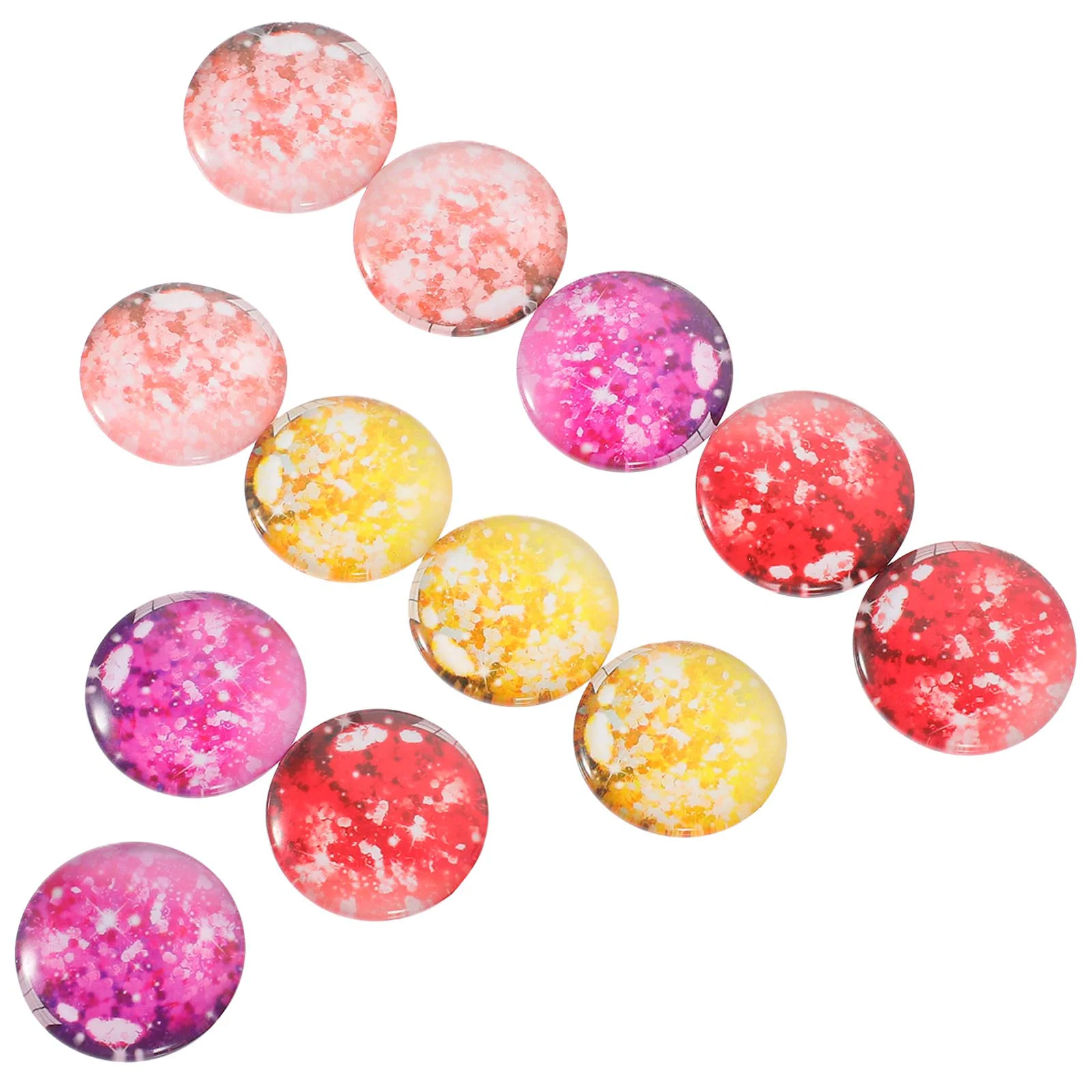 

12 Pcs Glass Patch DIY Jewelry Material Cabochons Accessories for Gemstone Patches Making Bracelet