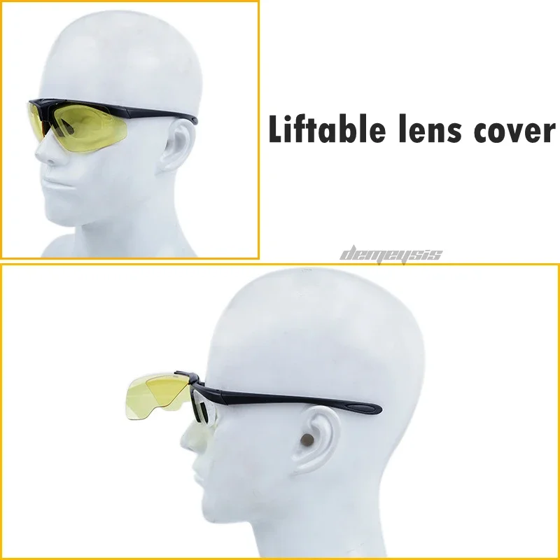 Tactical Glasses Flip-up Lens Hunting Shooting