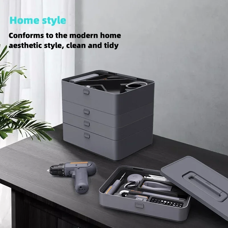 JIMIHOME Stackable Tool Kit X Tray Set Multifunctional Power or