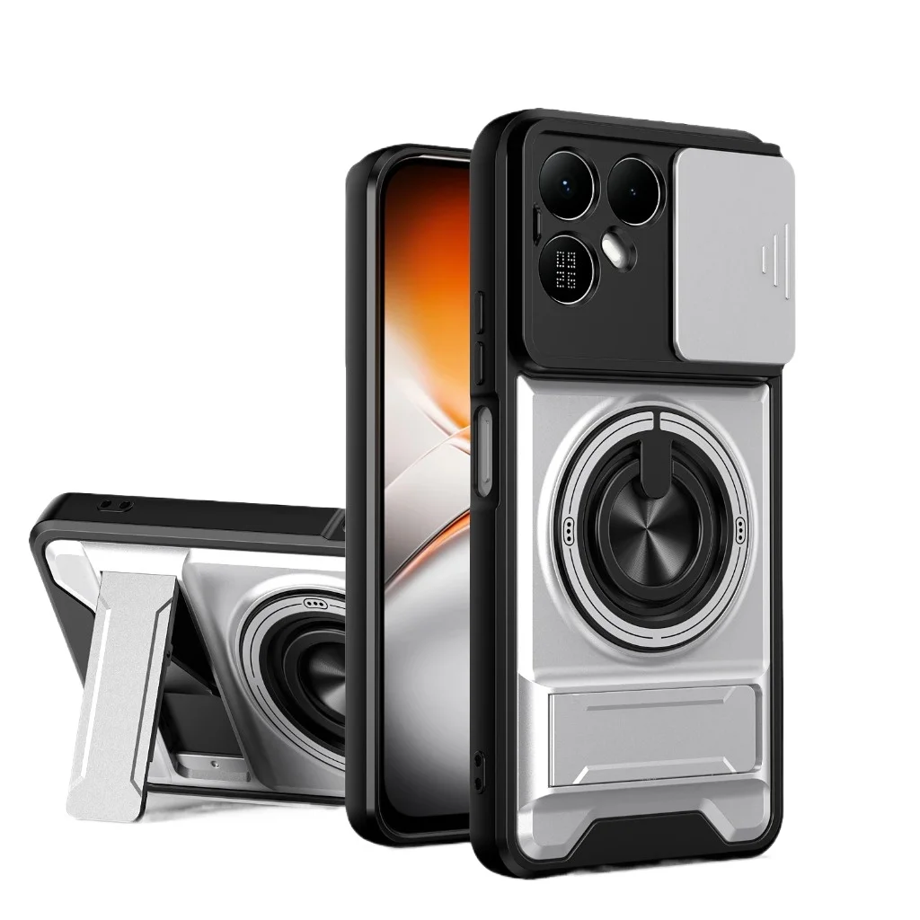 Slim Magnetic Ring Holder Case with Curve Design