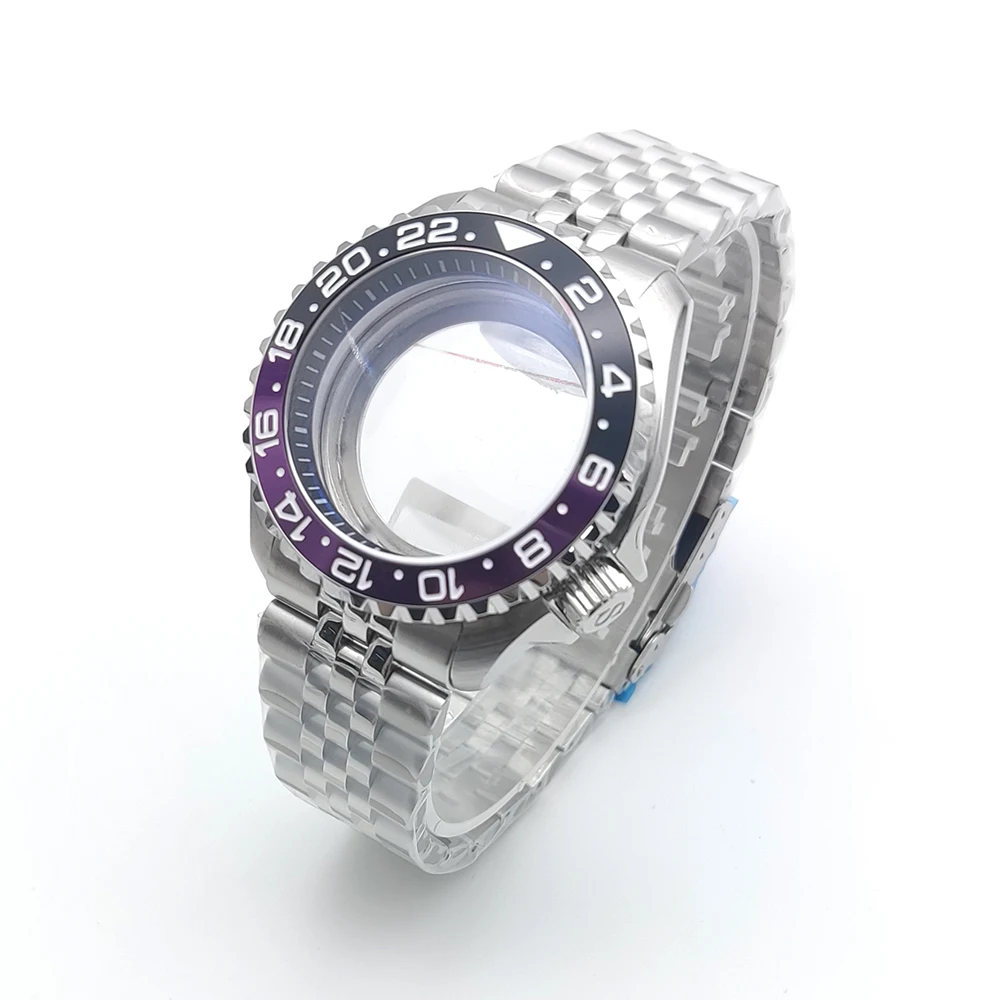 Vibrant 42mm Watch Case with Sloping Bezel