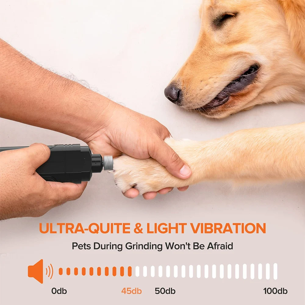 Electric Dog Nail Clippers For Dog Nail Grinder USB Charging Pet Trimmer Quiet Cat Dogs Paws Grooming Tools Cat Claw Cutter