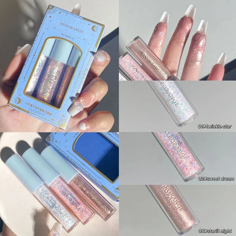 Liquid eyeliner eyeshadow pencil eyeliner pencil makeup pen Glitter highlighter liquid eye shadow eyeliner durable waterproof gold shimmer shine eye silkworm pencil makeup beauty tool