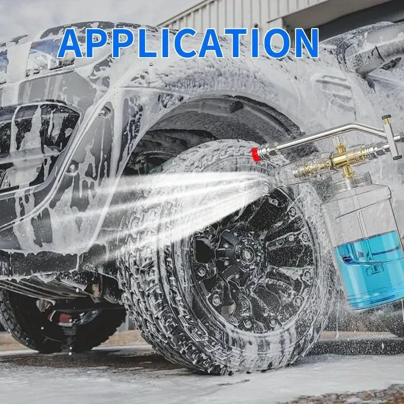 압력 세척기 이중 기능 완드 1/4인치 퀵 커넥트 스노우 폼 캐논 비누건 자동차 세척 액세서리