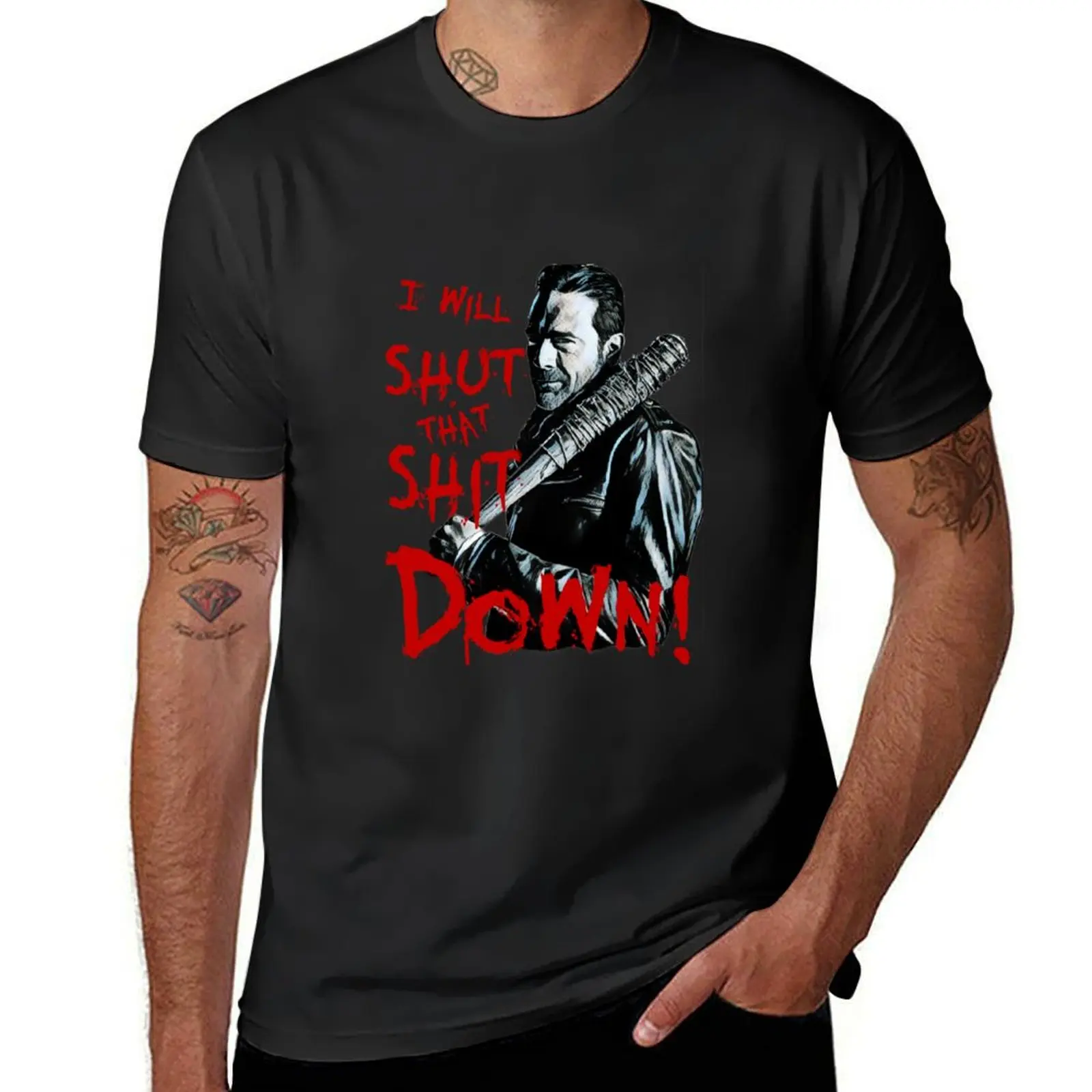 Negan T-Shirt anime customs design your own boys animal print mens clothing