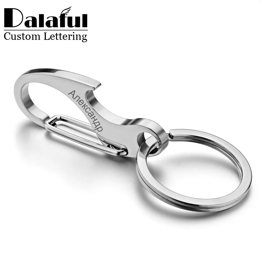 

304 Stainless Steel Personalized KeyChain Customized Lettering Bottle Opener Key Chain Ring Holder for Car Keyring K430