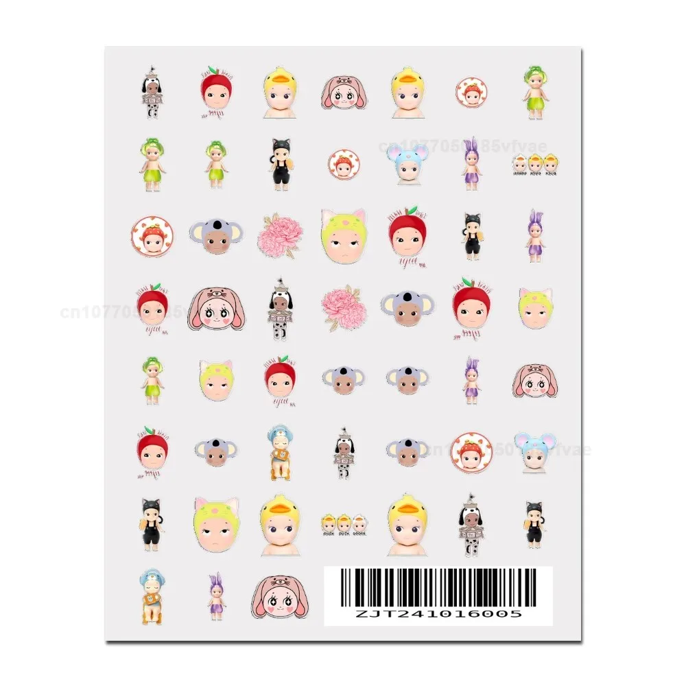 Cartoon nail stickers S-Sonnies Angels Stickers 1PCS 3D Adhesive Nail Art Sticker Cartoon Nail Art Decal Sticker Parts Manicure