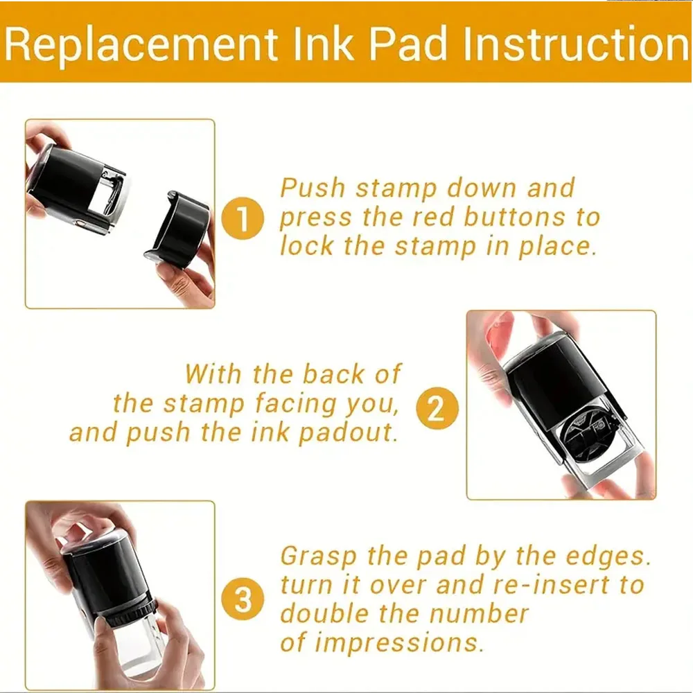 Description Picture 3 of itemCustom Stamp Personalized Self Inking Stamps Customized Name Logo Signature Ink Stamp for Date Return Address Label Rubber Stamp