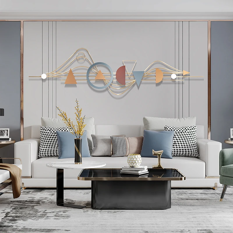 

Nordic Light Luxury Metal Background Wall Decoration Wall Pendant Iron Artistic Home Wall Decoration