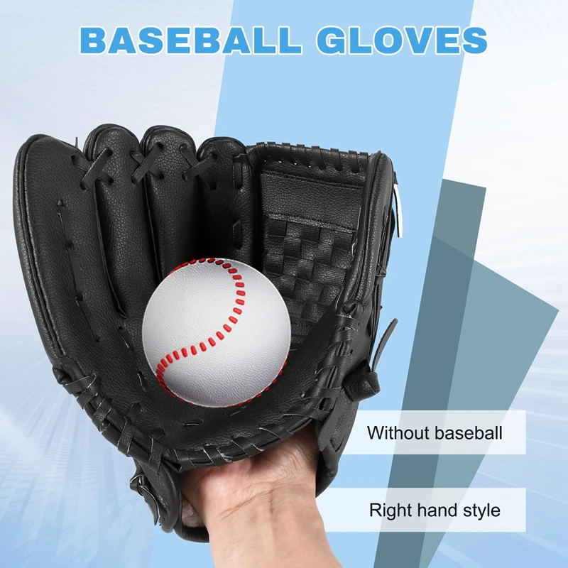 Sports 2 Colors Baseball Glove Softball Right Hand For Adult Train