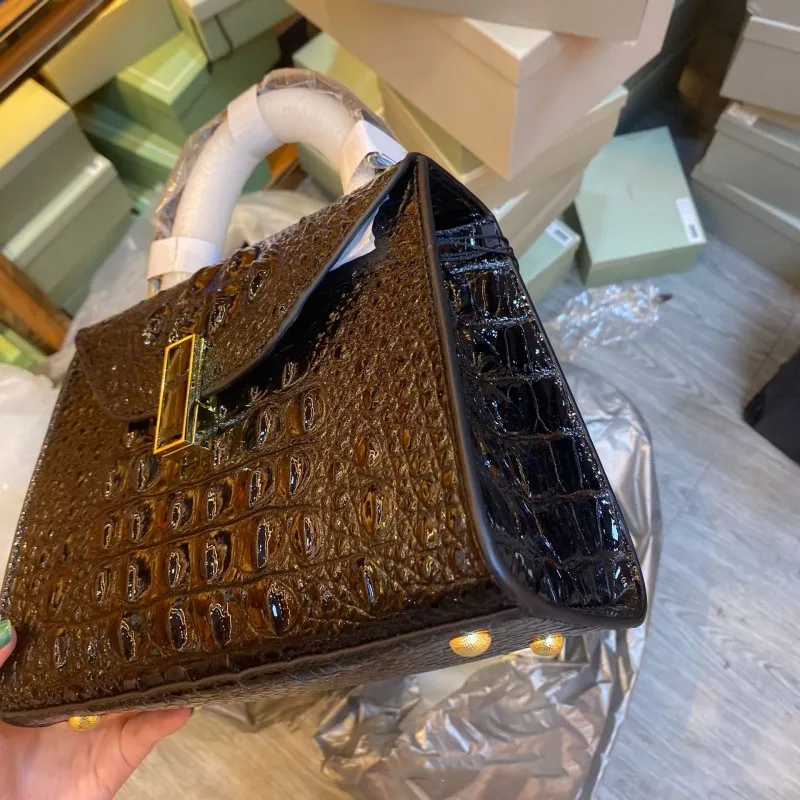 Borsa a mano da donna vintage con patta e risvolto, in pelle crosta, nuova borsa a tracolla di design da donna, a tracolla singola_voghion.com