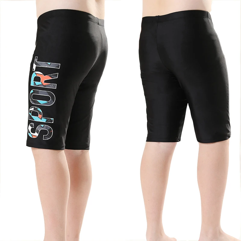 (140-190cm) Mens Swimsuit Jammers Teenagers Training Swimsuit Racing Swimming Shorts Boys Swimwear Men Beach Surfing Swim Trunks