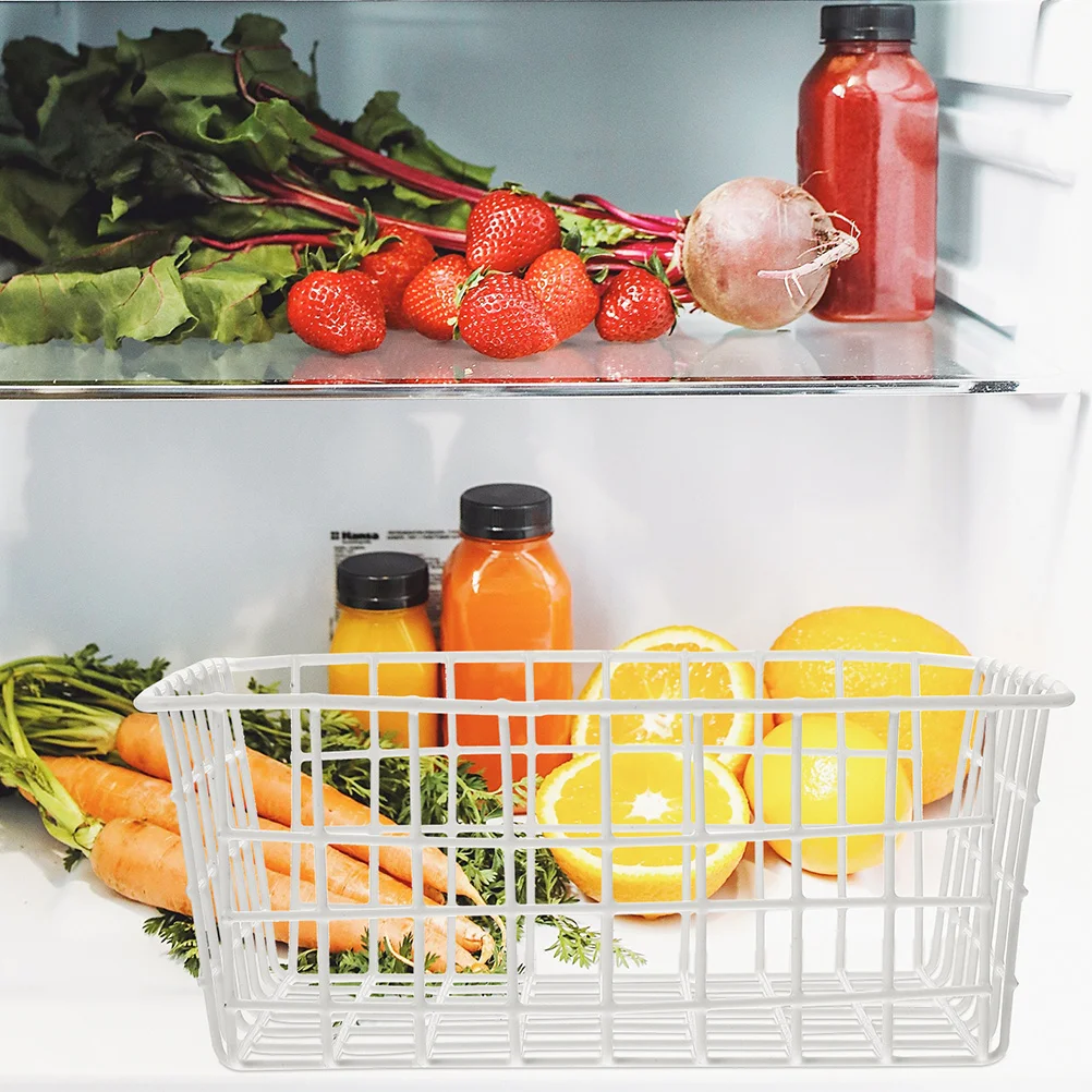 

2 Pcs Freezer Storage Basket Fridge Fruits Baskets for Chest Refrigerator Organization Organizer Bins Container