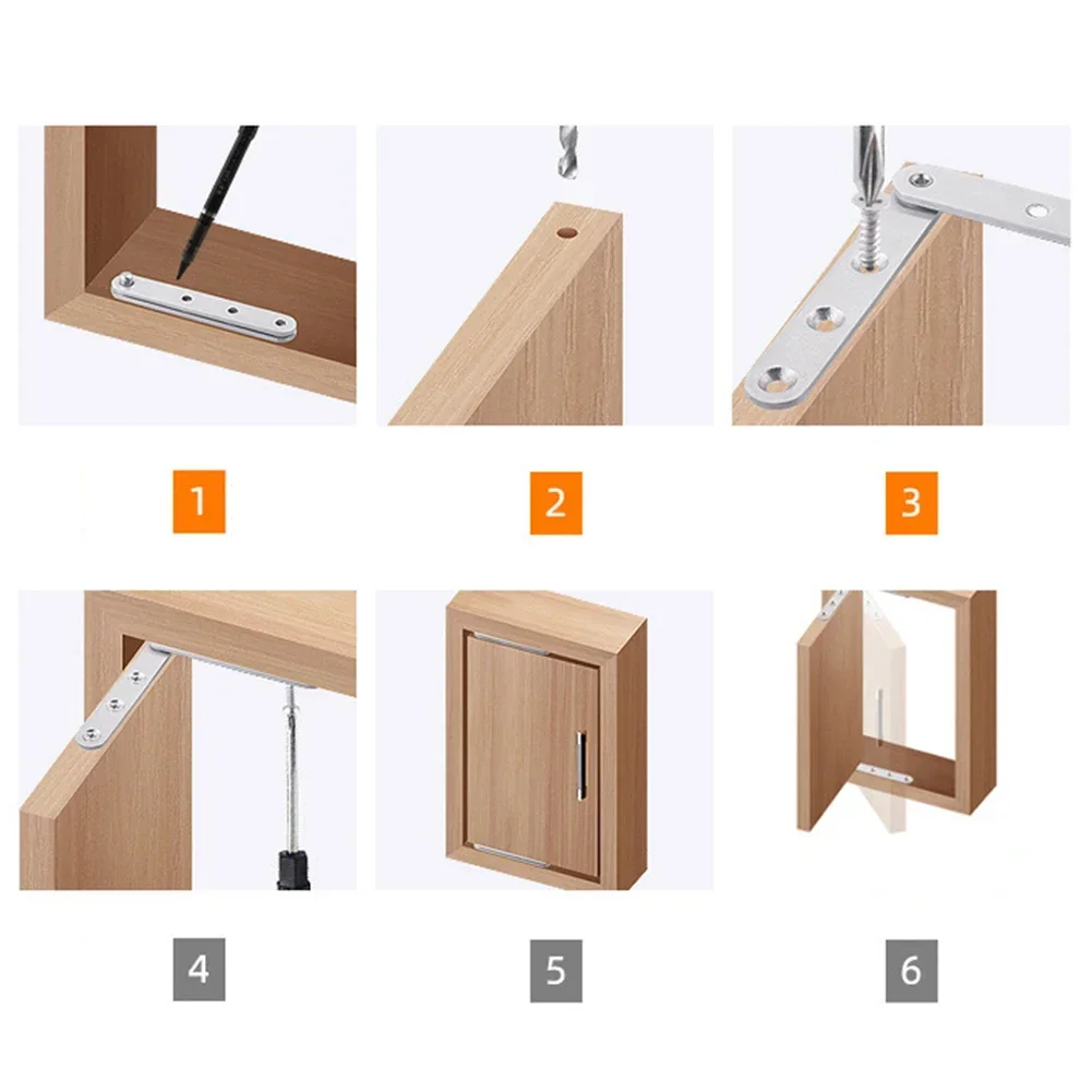 Description Picture 4 of item2pcs  360 Degree Rotating Door Pivot Hinge Home Door Tool Box Cabinet Hardware Stainless Steel Furniture Hinges