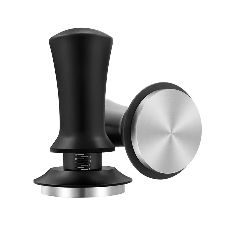 51/53/53.3/58.5 mm Coffee Tamper Adjustable Depth with Scale Espresso Springs Calibrated Tamper