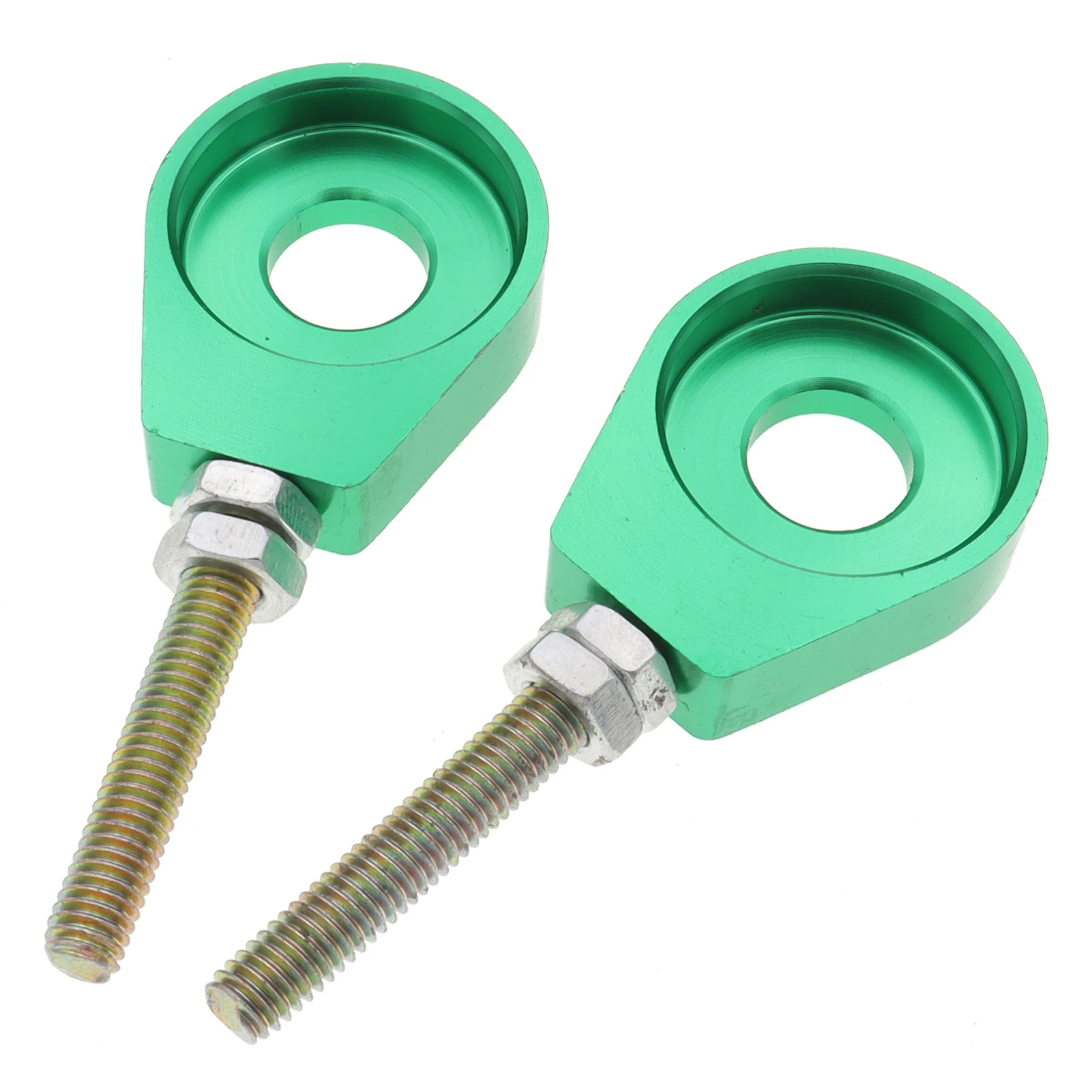 12mm/15mm M6 Colorful Rear Wheel Axle Hole Chain Tensioner Adjuster for Pit Pro Trail Quad Dirt Bike ATV