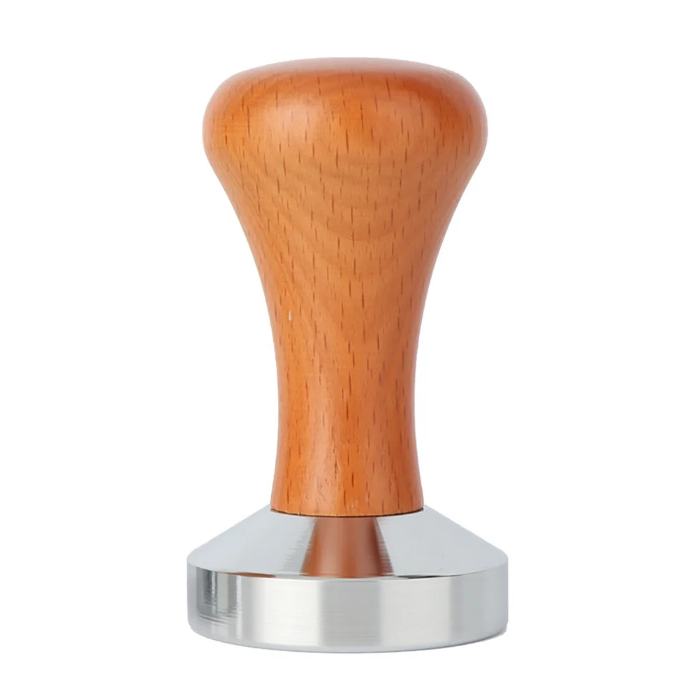 

Stainless Steel Espresso Coffee Ground Tampers Wooden Handle Espresso Coffee Ground Bean Pressing Tool