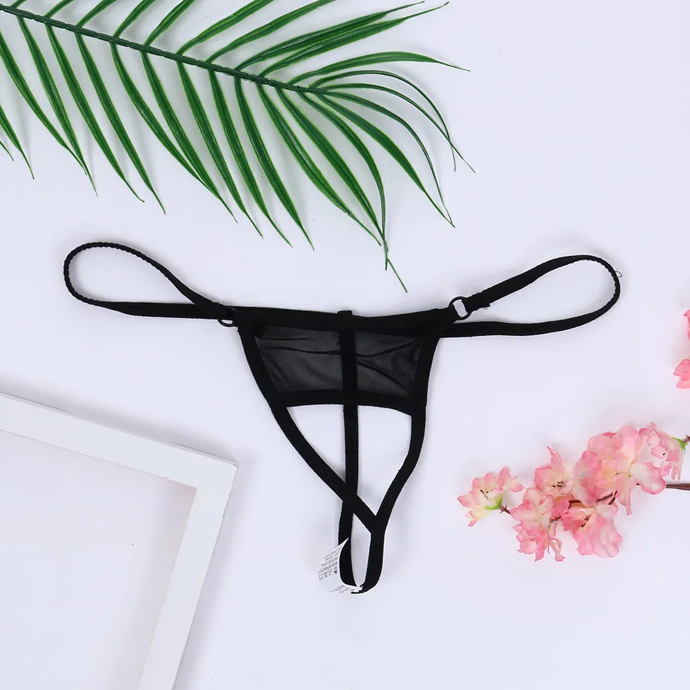 Women Lingerie Women's Panties Sexy Open Crotch Sexy Lingerie Transparent G-Strings Thongs Solid Underwear For Ladies Lace Pantys