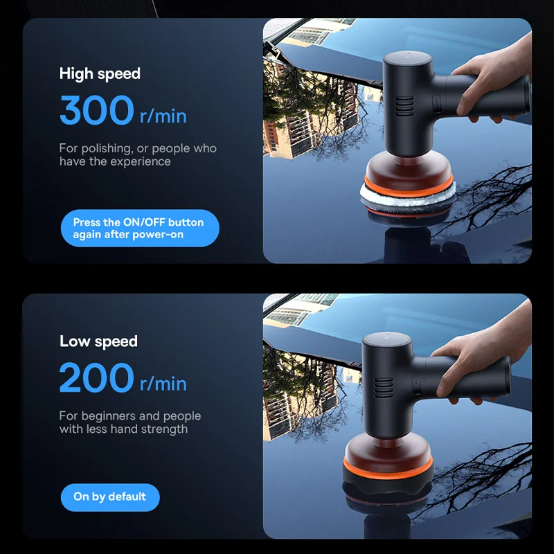 Car polisher Baseus Wireless Car Polishing Machine Cordless Adjust Speed Automotive Polisher For Car Body Clean Home Wireless Waxing Polish