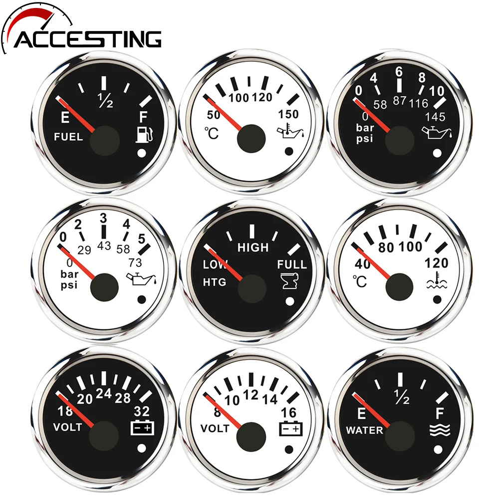 Medidor De Nivel De Aguas Ridual Digital De 52mm Con Alarma De