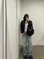 Light-Colored Retro Straight Leg Jeans High Waist Loose Fit Casual Wide Leg Long Pants for Women Autumn Winter New Sle