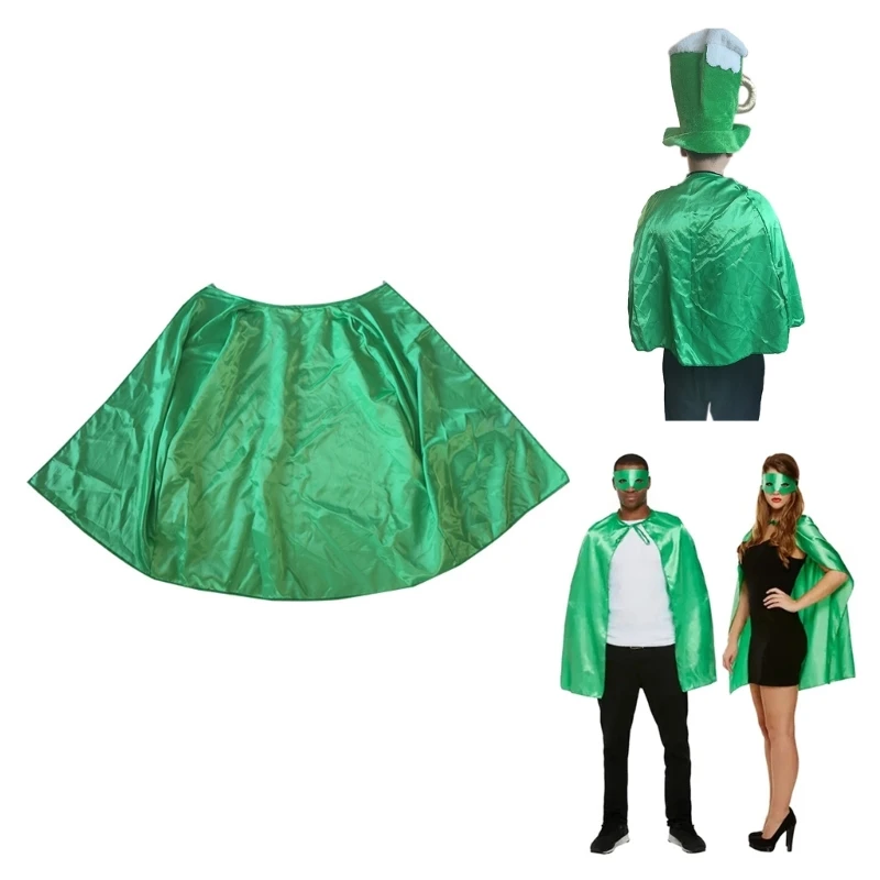 

Super Cape Patrick's Day Cloaks Wraps Green Cloaks Cape Patrick's Day Costume Gifts for Adult Women Men