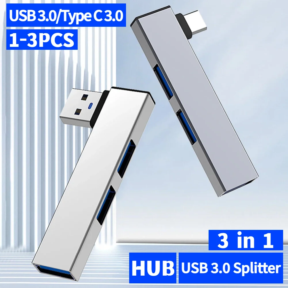 Compact 3-Port USB-C Hub with High-Speed 5.0Gbps Connectivity