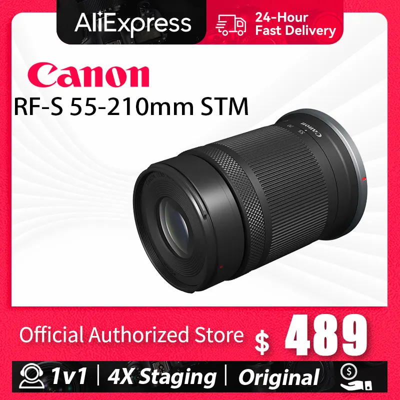 Canon RF-S 55-210 F5-7.1はstmレンズAPS-Cですミラーレスカメラレンズ