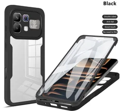 Luxury Transparent 360° Full - Body Shockproof Phone Case - Deluxe Edition for Infinix Note 60 (Black)