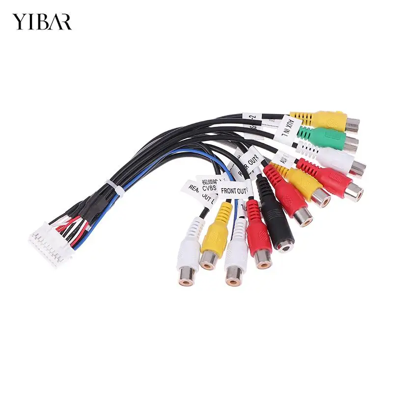 Android Radio Car Accessories RCA Output Wire Aux-in Subwoofer Microphone Adapter 20 Pin car wire cable adapter car stereo accessories audio cable