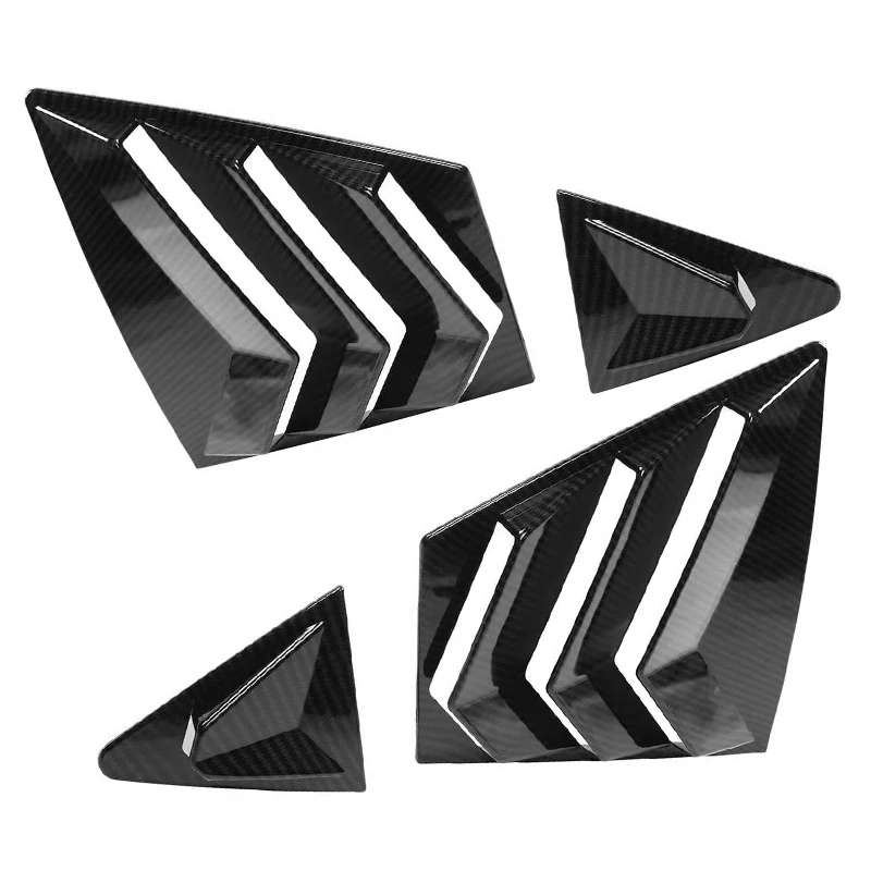 

1 Set Carbon Fiber Style Car Rear Side Window Louver Shutter Cover Trim ABS Fit for Toyota Corolla Sedan 2020 2021 2022 2023