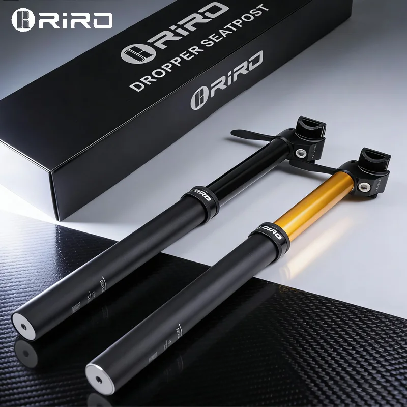 RIRO 7075 Aluminum Dropper Seatpost 27.2/30.9/31.6mm Hand-Controlled Telescopic MTB - Image 6